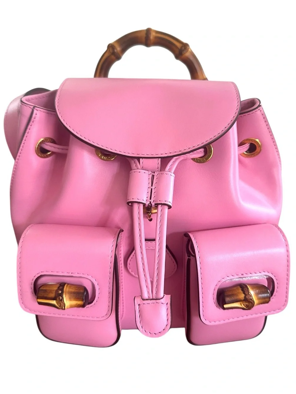 gucci mini backpack pink Vintage Fuschia Suede Small | TheProcurement Made in Italy NWT Gucci Bamboo Mini Backpack